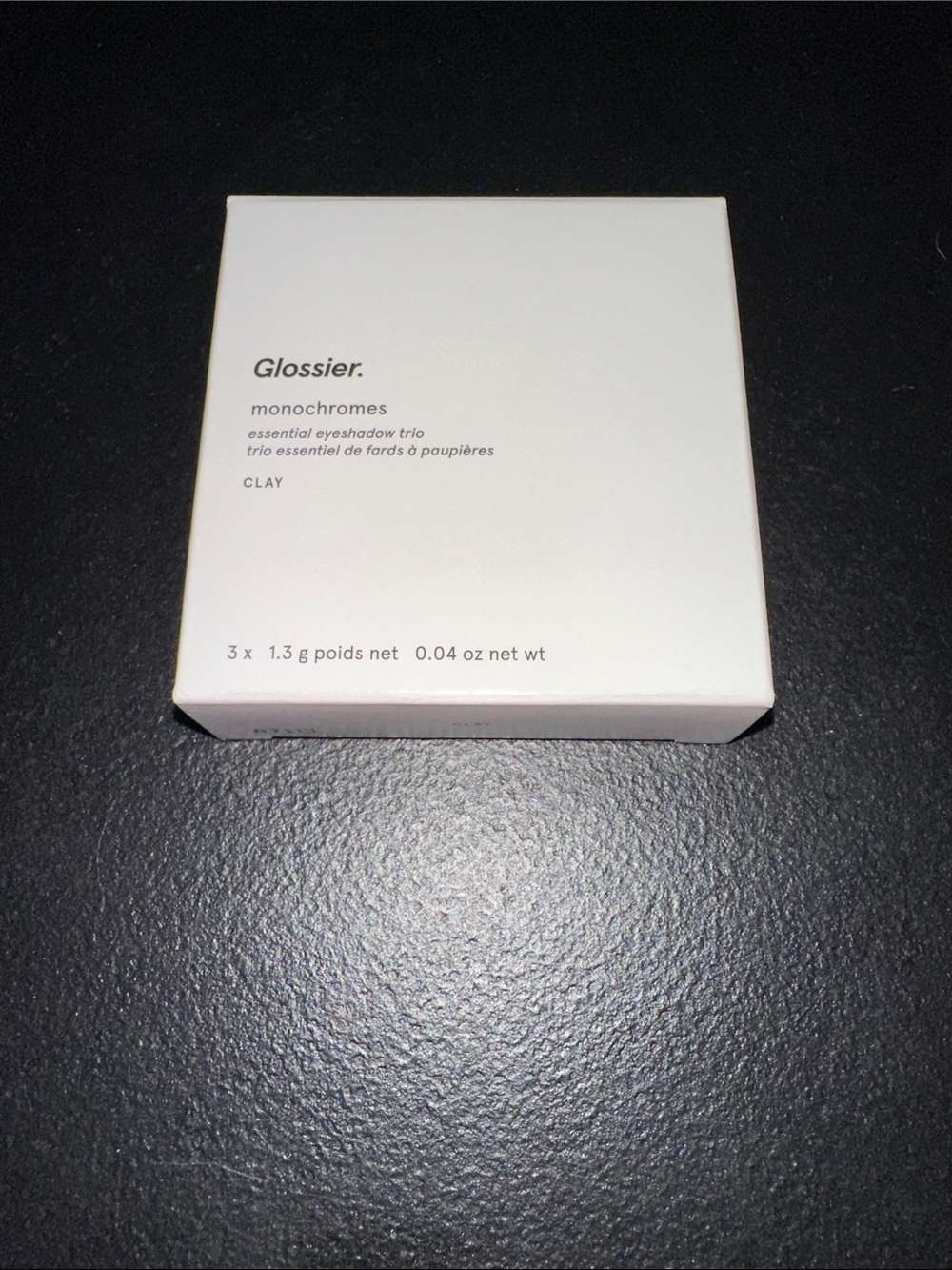 NEW Glossier monochromes essential eyeshadow trio in CLAY